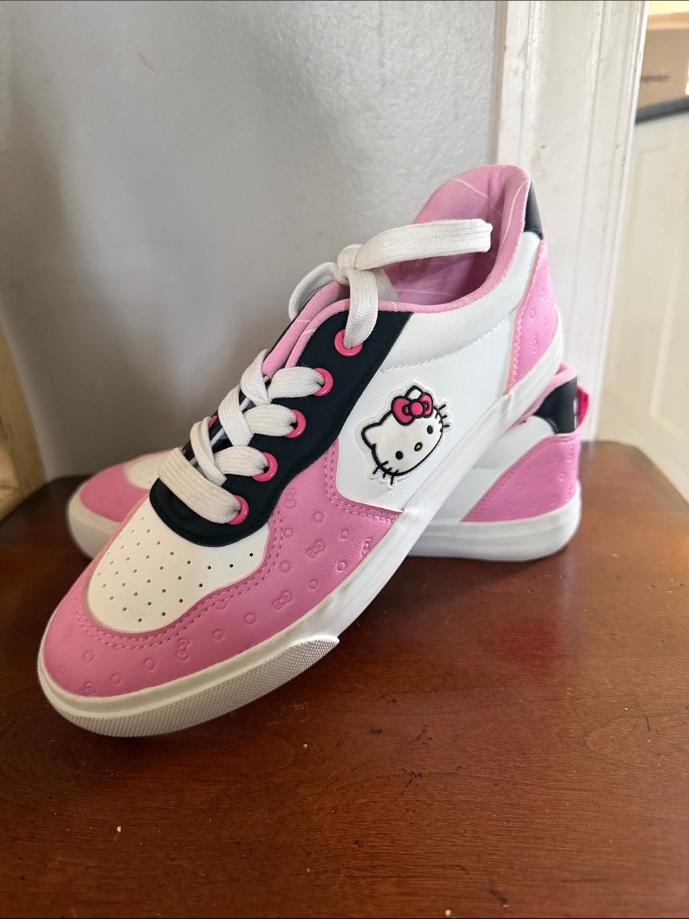 Hello Kitty Pink White and Black Sneakers